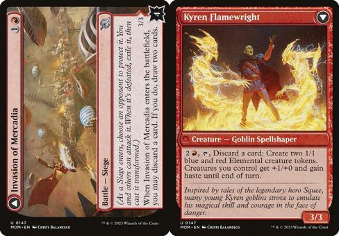 Invasion of Mercadia // Kyren Flamewright - Foil