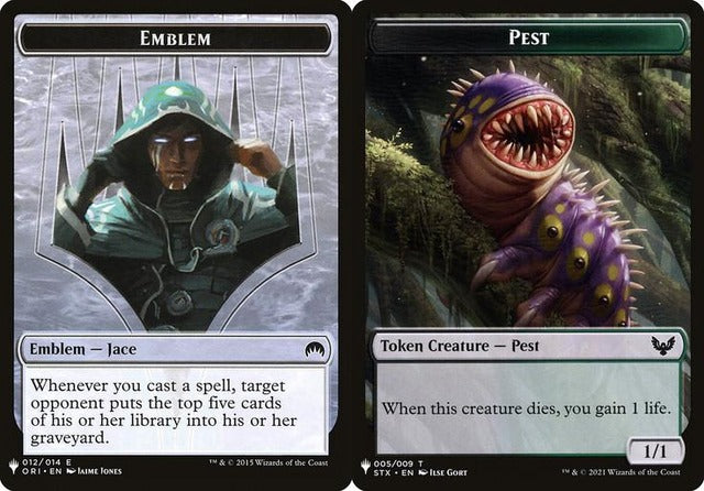 Jace, Telepath Unbound Emblem (012) // Pest (005) Double-Sided Token (PLST)