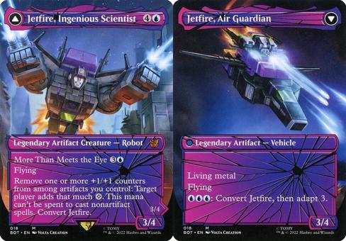 Jetfire, Ingenious Scientist // Jetfire, Air Guardian (018) (Borderless) - Shattered Glass Foil