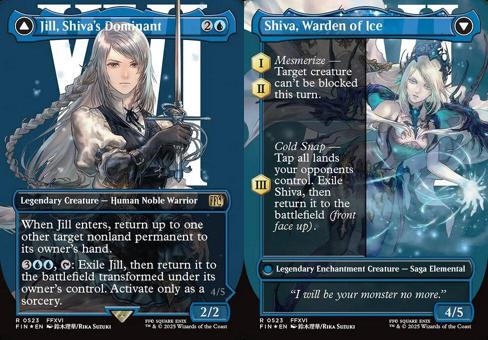 Jill, Shiva's Dominant // Shiva, Warden of Ice (0523) (Borderless) - Surge Foil