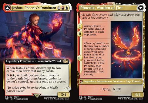 Joshua, Phoenix's Dominant // Phoenix, Warden of Fire (0494) (Extended Art) - Foil