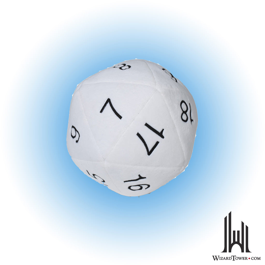 Individual Dice - Plush White / Black d20