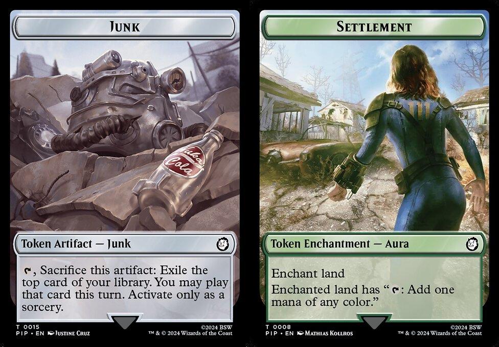 Junk (0015) // Settlement (0008) Double-Sided Token - Foil