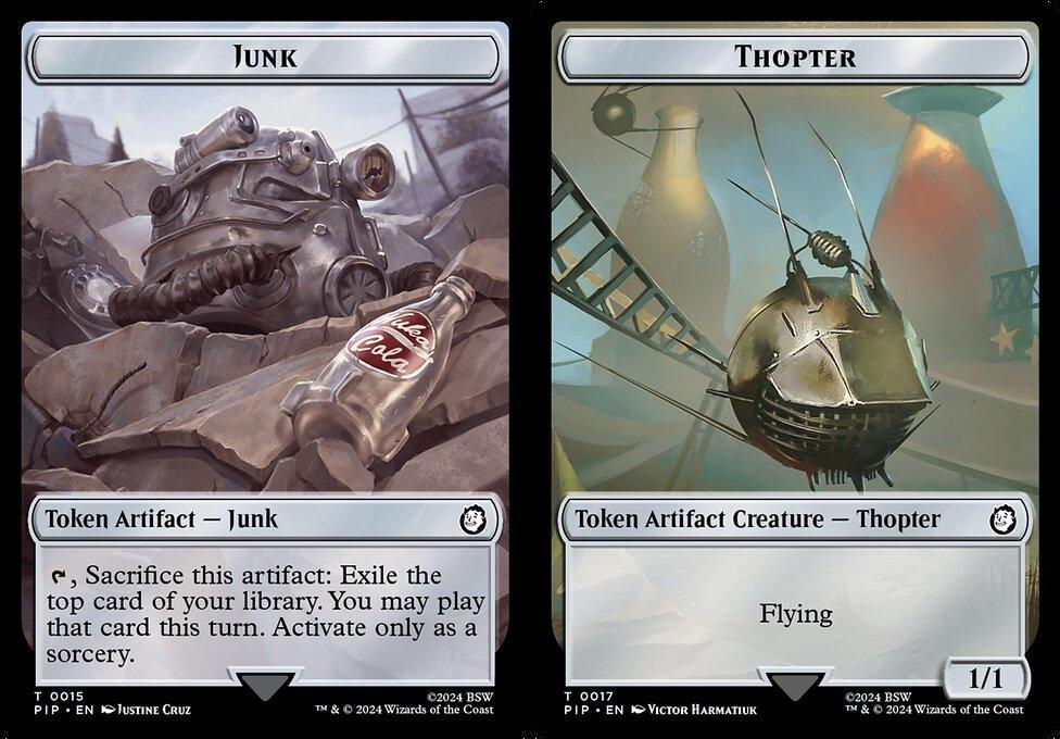 Junk (0015) // Thopter (0017) Double-Sided Token