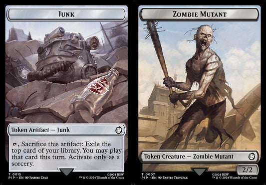 Junk (0015) // Zombie Mutant (0007) Double-Sided Token - Foil