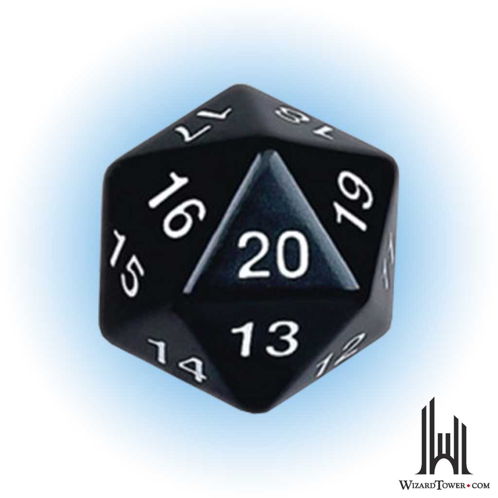 Individual Dice - Opaque Black 55mm d20