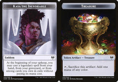 Kaya the Inexorable Emblem (020) // Treasure (019) Double-Sided Token - Foil