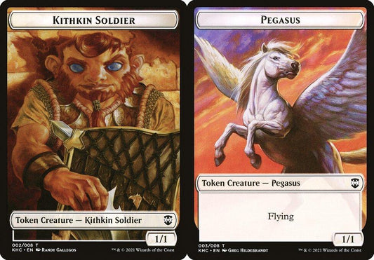 Kithkin Soldier (002) // Pegasus (003) Double-Sided Token
