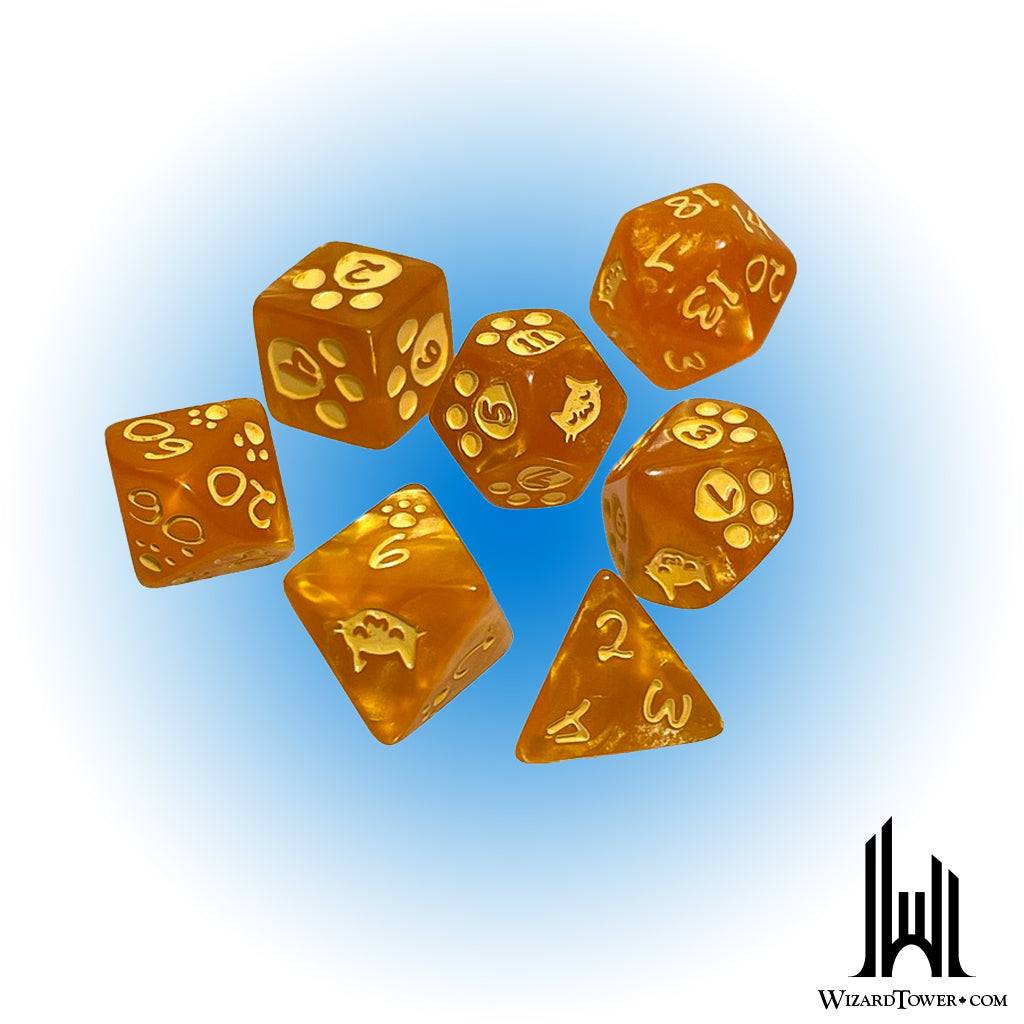 Dice Set - Kitten Orange 7ct