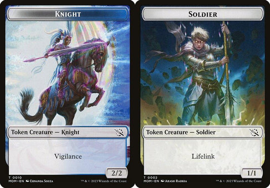 Knight (0010) // Soldier (0002) Double-Sided Token - Foil