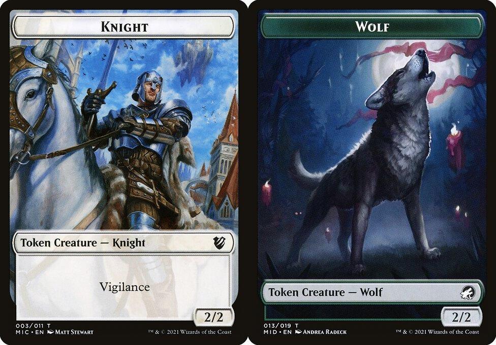 Knight (003) // Wolf (013) Double-Sided Token