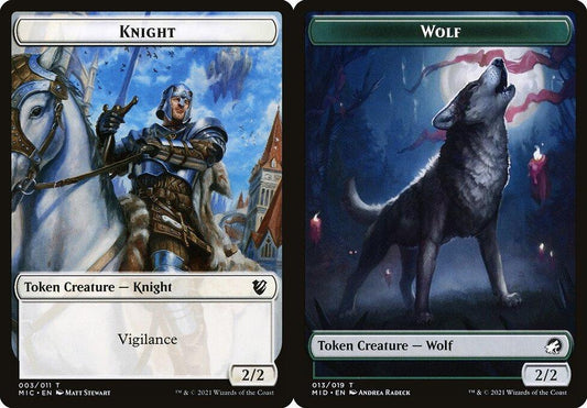 Knight (003) // Wolf (013) Double-Sided Token