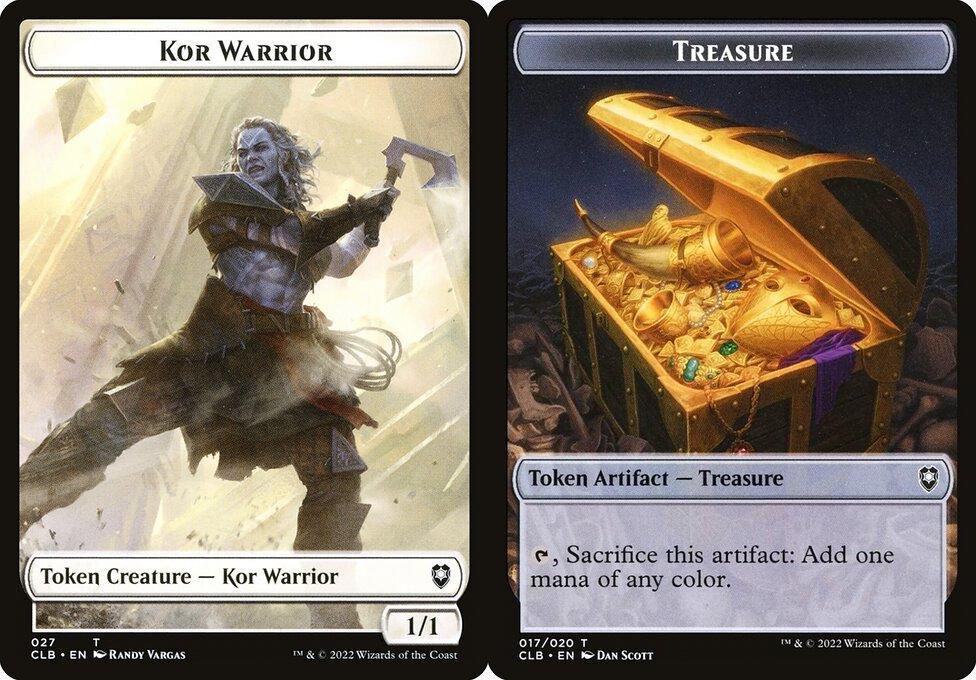 Kor Warrior (027) // Treasure (017) Double-Sided Token