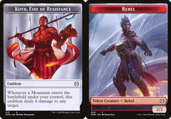 Koth, Fire of Resistance Emblem (013) // Rebel (005) Double-Sided Token - Foil