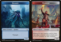 Kraken (0004) // Warrior (0015) Double-Sided Token - Foil