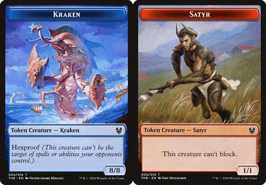 Kraken (004) // Satyr (009) Double-Sided Token - Foil