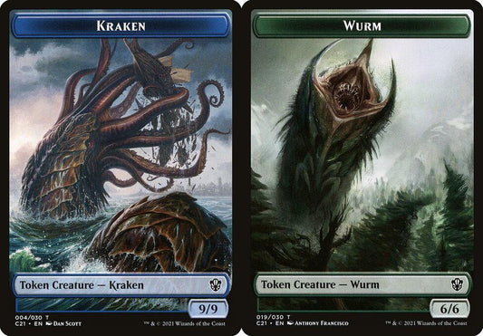 Kraken (004) // Wurm (019) Double-Sided Token