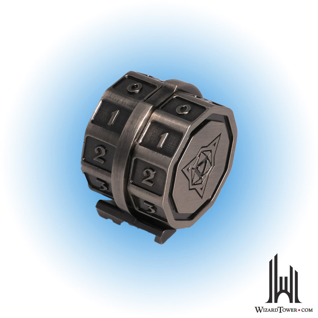 Individual Dice - Metal Battleworn Silver Life Counter