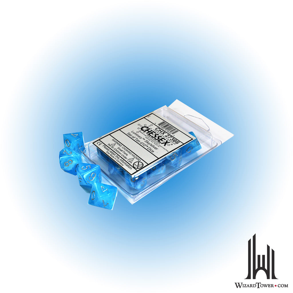Dice Set - Luminary Sky / Silver d10 10ct