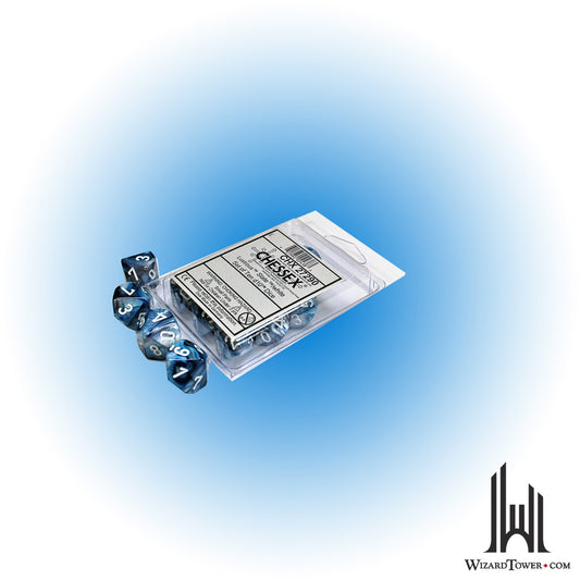 Dice Set - Lustrous Slate / White d10 10ct