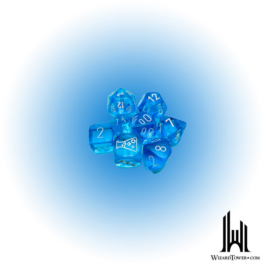 Dice Set - Translucent Tropical Blue / White 7ct
