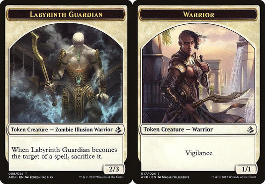 Labyrinth Guardian (008) // Warrior (017) Double-Sided Token