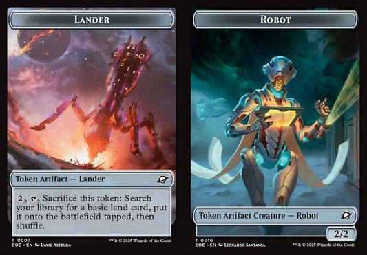 Lander (0007) // Robot (0010) Double-Sided Token - Foil