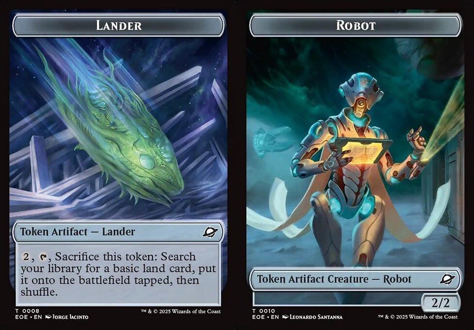 Lander (0008) // Robot (0010) Double-Sided Token - Foil