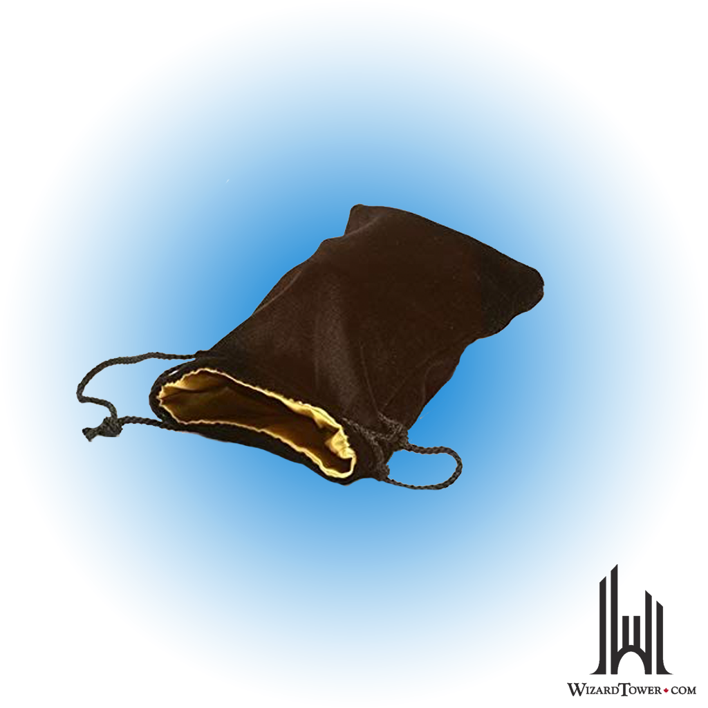 Dice Bag - Black / Gold 5" x 8"