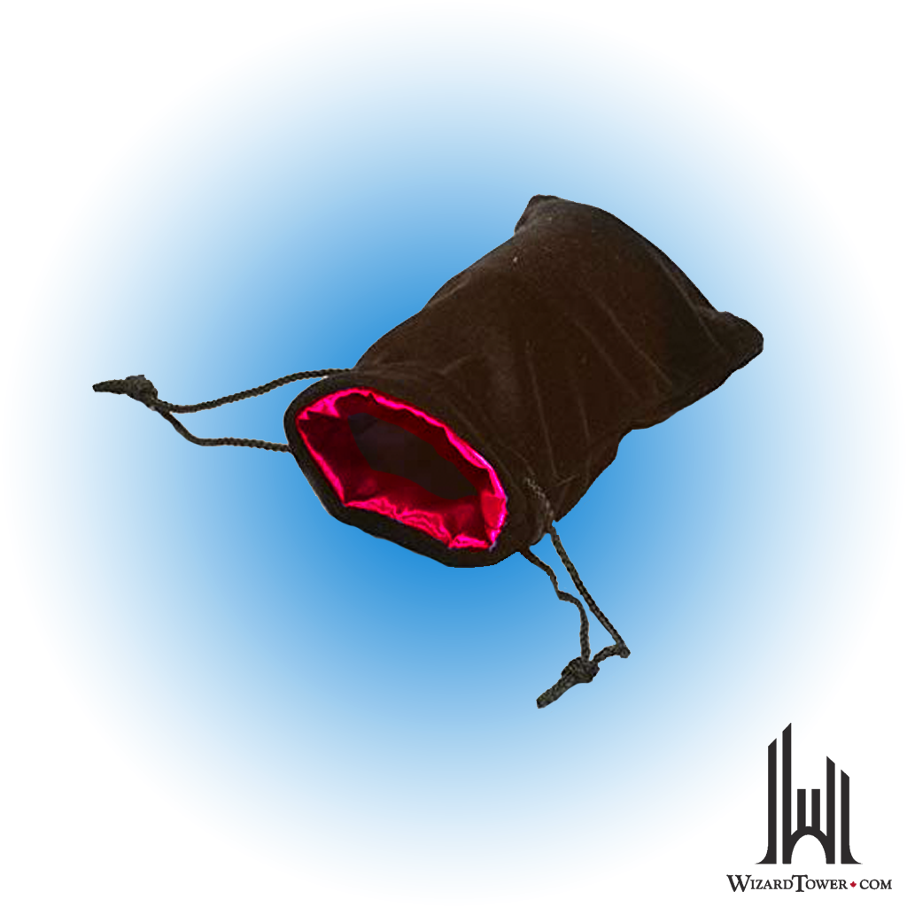 Dice Bag - Black / Red 5" x 8"