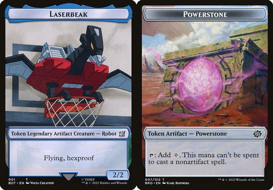 Laserbeak (001) // Powerstone (007) Double-Sided Token - Foil