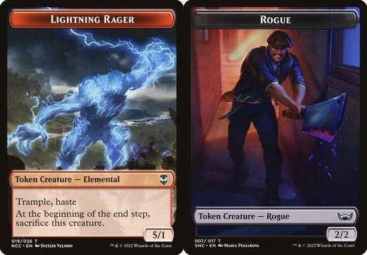 Lightning Rager (019) // Rogue (007) Double-Sided Token