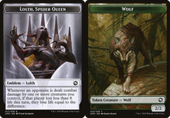 Lolth, Spider Queen Emblem (017) // Wolf (014) Double-Sided Token - Foil