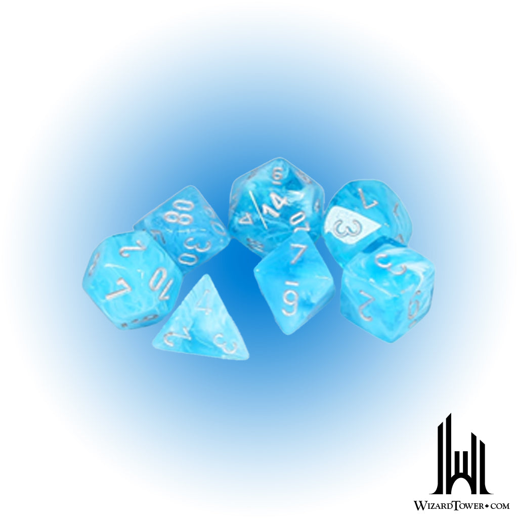 Dice Set - Luminary Sky / Silver Mini 7ct