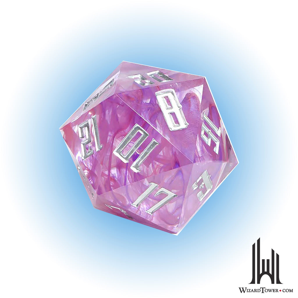 Individual Dice - Sharp-Edged Cosmic Pink 55mm d20