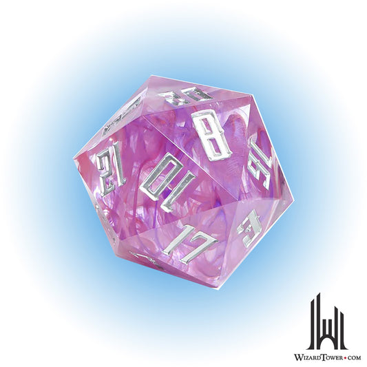 Individual Dice - Sharp-Edged Cosmic Pink 55mm d20
