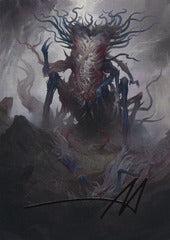 Azlask, the Swelling Scourge (25/54) Art Card (AMH3) - Gold-Stamped Signature