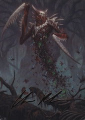 Grist, the Plague Swarm (18/54) Art Card (AMH3) - Gold-Stamped Signature