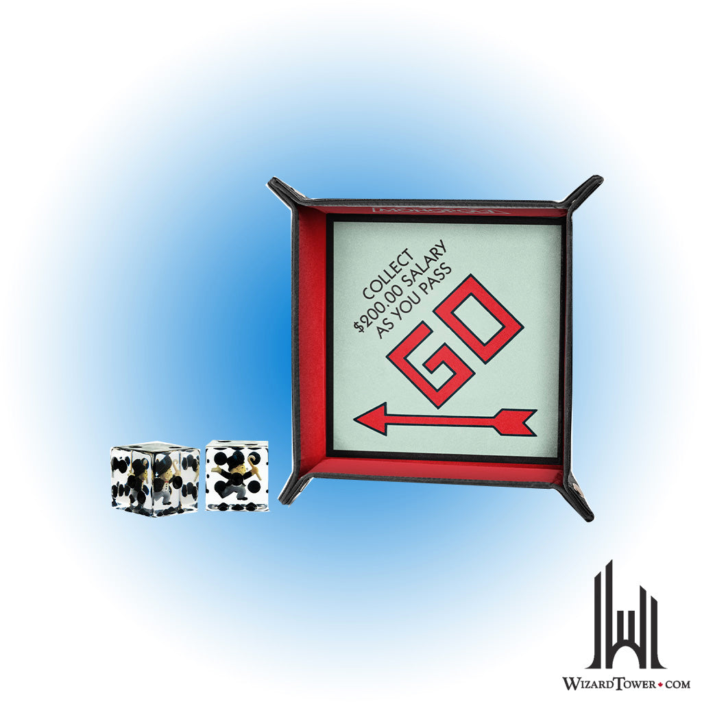 Dice Set - Mr. Monopoly Dice With Dice Tray