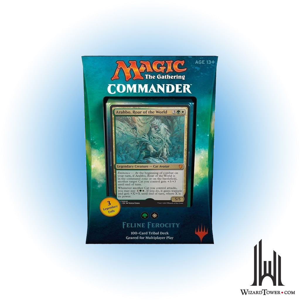Magic the Gathering Commander 2017 Commander Deck - Feline Ferocity (GW)