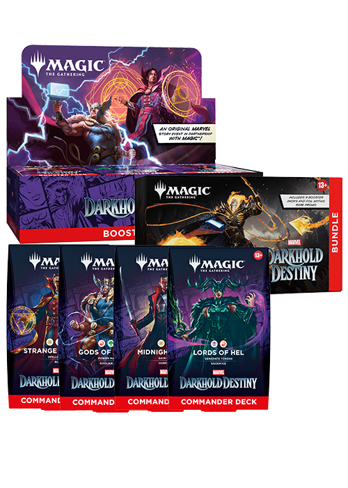 Magic the Gathering Marvel Darkhold Destiny Combo #1 - Play, Bundle, 4 Commander Deck