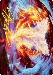 Magma Opus (32/81) Art Card (ASTX) - Gold-Stamped Signature