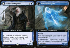 Malevolent Hermit // Benevolent Geist (336) (Extended Art) - Foil