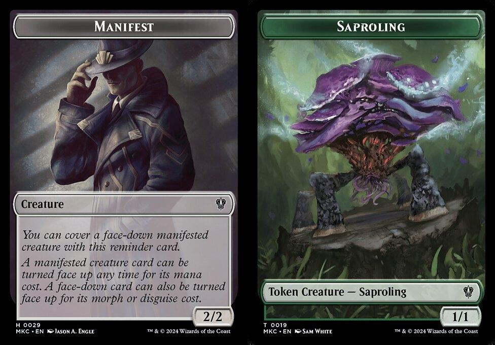 Manifest (0029) // Saproling (0019) Double-Sided Token