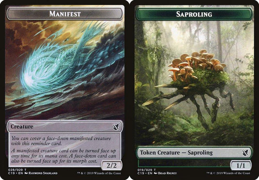 Manifest (028) // Saproling (019) Double-Sided Token