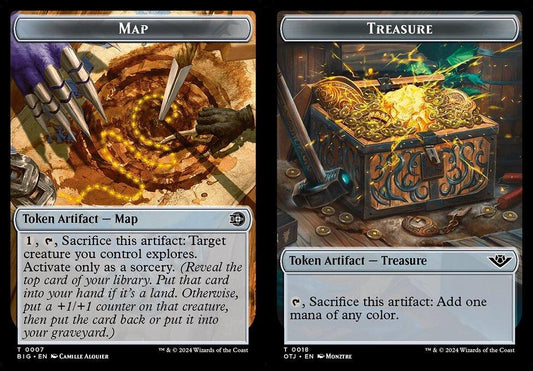 Map (0007) // Treasure (0018) Double-Sided Token - Foil