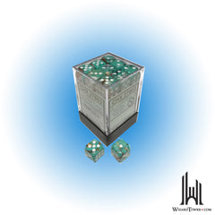 Dice Set - Marble Green / Dark Green 12mm d6 36ct