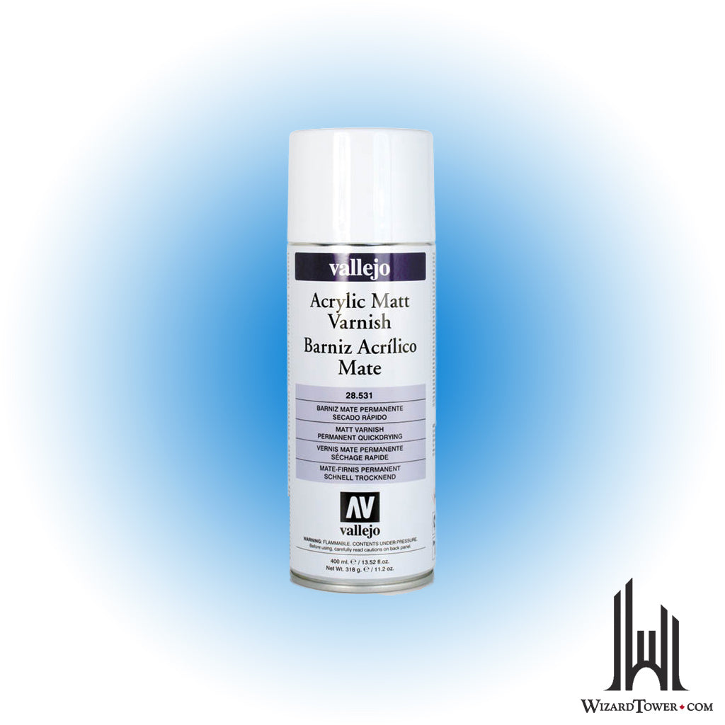 Vallejo Acrylic Spray Matt Varnish - 400ml