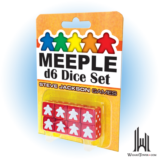 Dice Set - Meeple Red d6 8ct