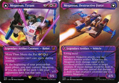 Megatron, Tyrant // Megatron, Destructive Force (026) (Borderless) - Shattered Glass Foil